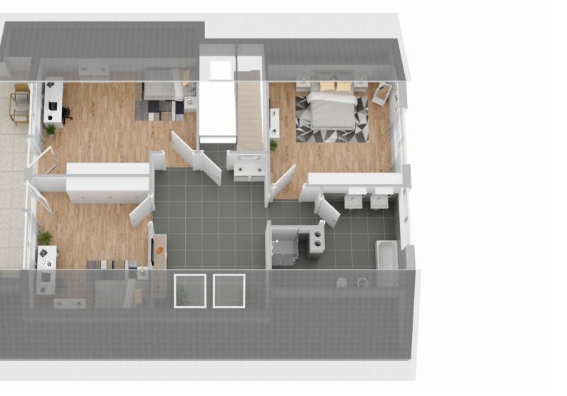 Dachgeschoss-3D